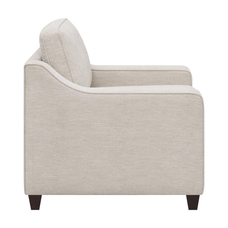 Christine Upholstered Cushion Back Chair Beige - Ella Furniture