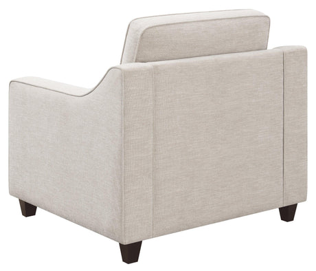 Christine Upholstered Cushion Back Chair Beige - Ella Furniture