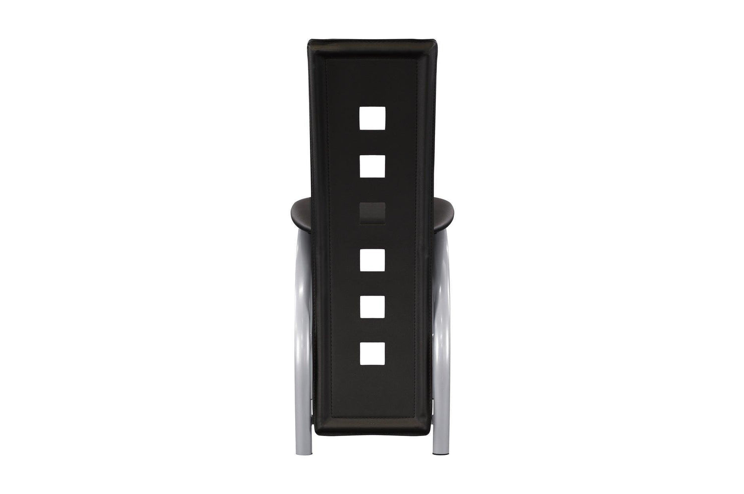 Sona Black Modern Faux Leather Upholstered Seat Glass Top Square Counter Height Dining Room Set - Ella Furniture