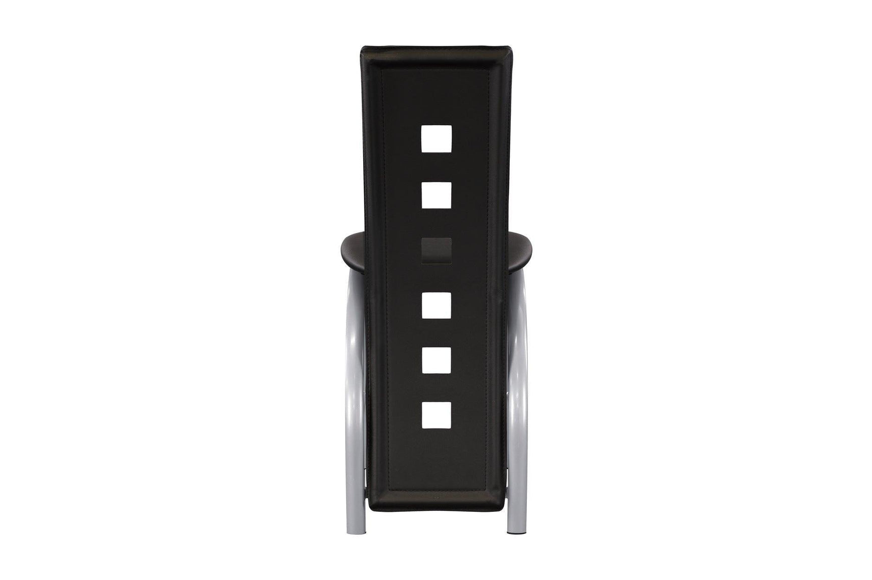 Sona Black Modern Faux Leather Upholstered Seat Glass Top Square Counter Height Dining Room Set - Ella Furniture