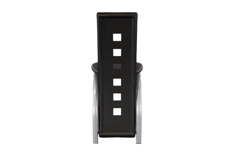 Sona Black Modern Faux Leather Upholstered Seat Glass Top Square Counter Height Dining Room Set - Ella Furniture