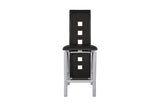 Sona Black Modern Faux Leather Upholstered Seat Glass Top Square Counter Height Dining Room Set - Ella Furniture