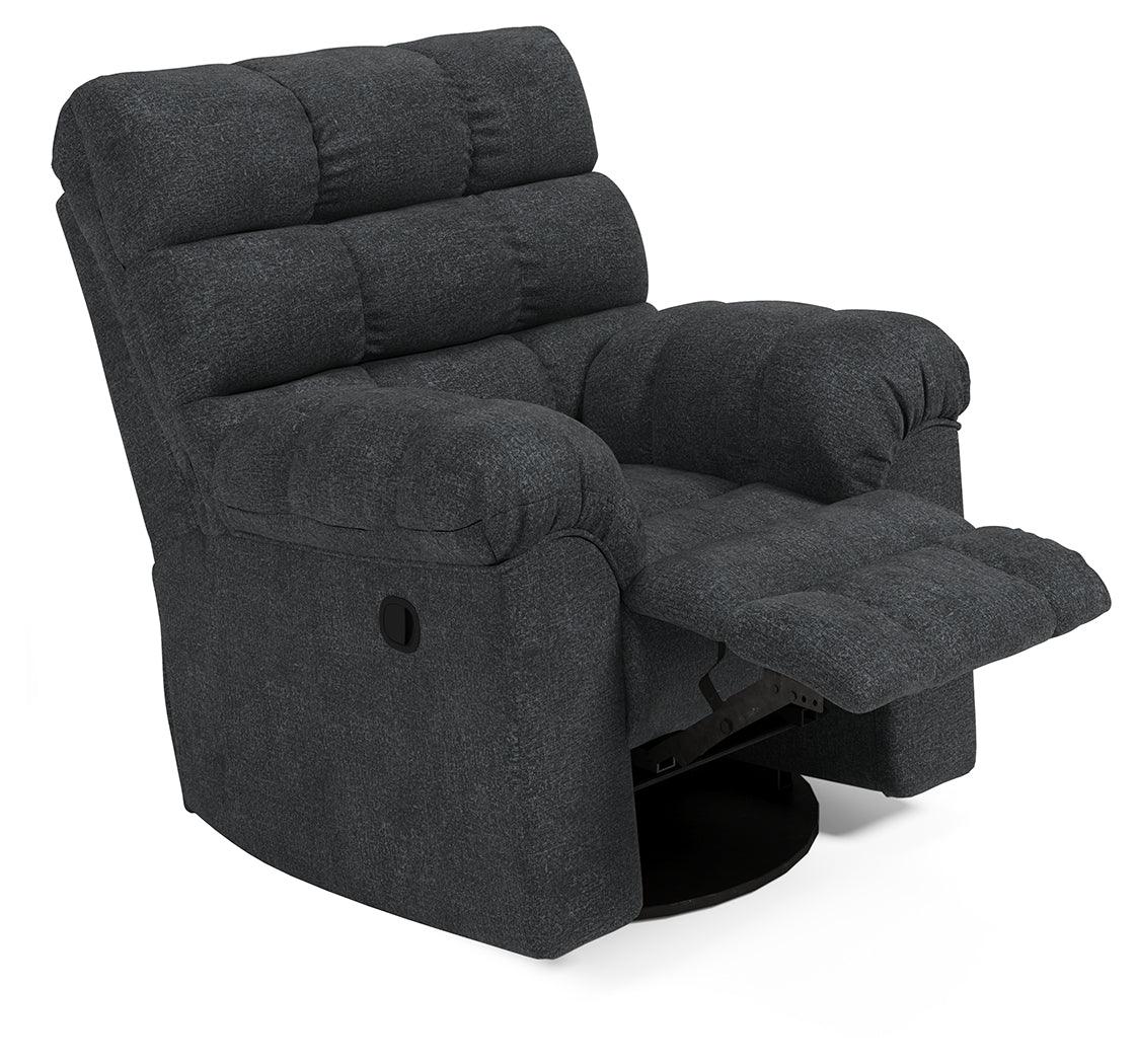 Wilhurst Marine Chenille Recliner - Ella Furniture