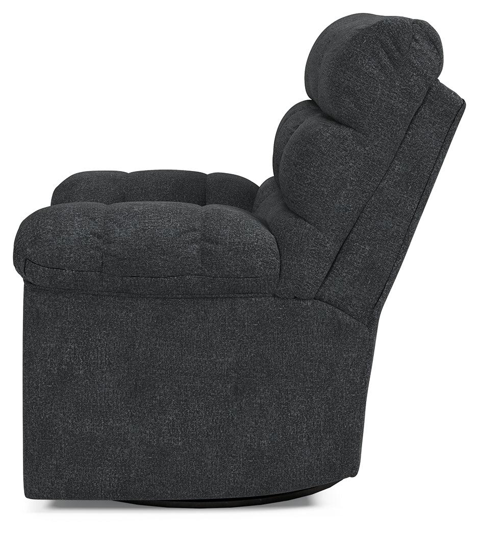 Wilhurst Marine Chenille Recliner - Ella Furniture