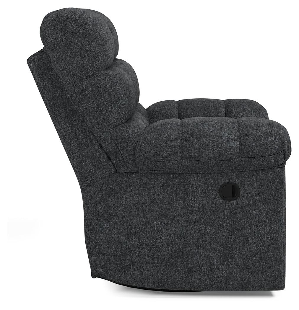 Wilhurst Marine Chenille Recliner - Ella Furniture