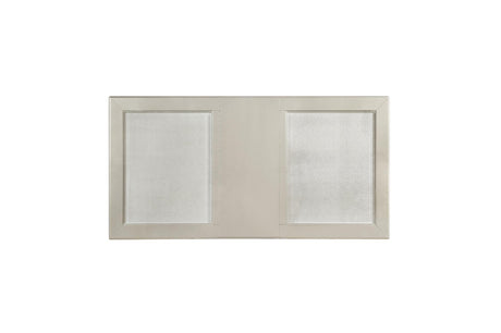 Crawford Silver Traditional Faux Leather Upholstered Seat Tufted Rectangular Dining Room Set - Ella Furniture