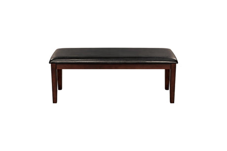 Mantello Dark-Brown Wood Faux Leather Upholstered Seat Rectangular Counter Height Dining Room Set - Ella Furniture