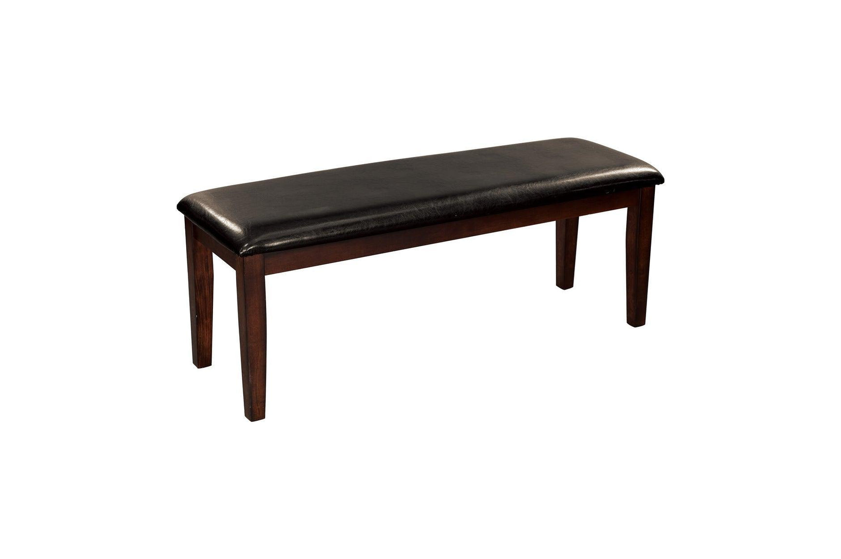 Mantello Dark-Brown Wood Faux Leather Upholstered Seat Rectangular Counter Height Dining Room Set - Ella Furniture