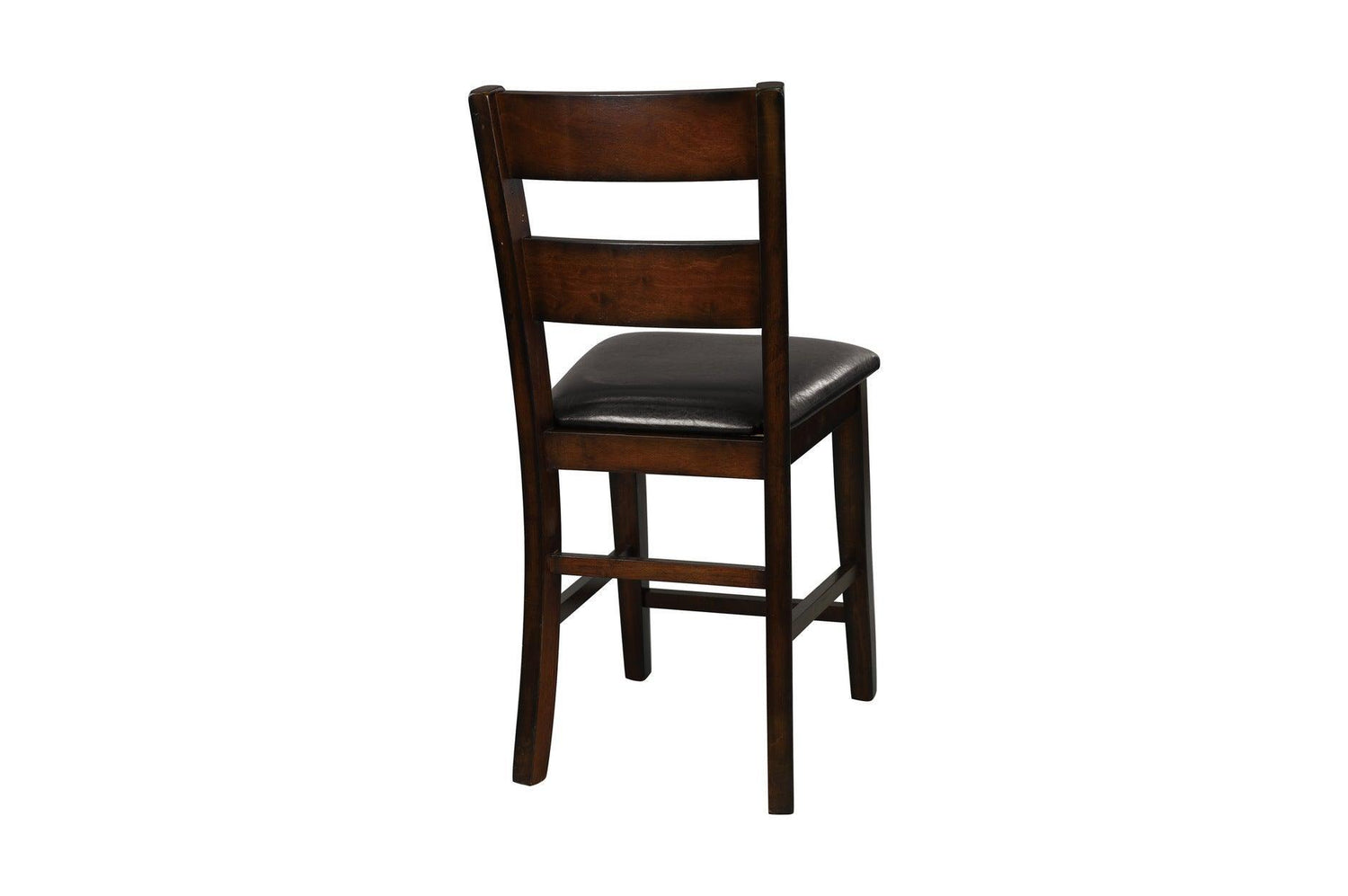 Mantello Dark-Brown Solid Wood Faux Leather Upholstered Seat Rectangular Dining Room Set - Ella Furniture
