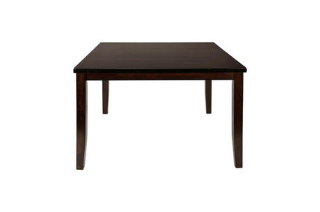 Mantello Dark-Brown Solid Wood Faux Leather Upholstered Seat Rectangular Dining Room Set - Ella Furniture