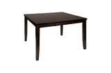 Mantello Dark-Brown Solid Wood Faux Leather Upholstered Seat Rectangular Dining Room Set - Ella Furniture