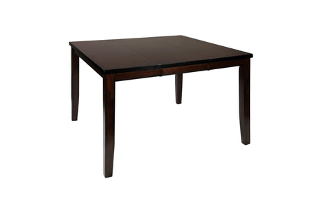 Mantello Dark-Brown Solid Wood Faux Leather Upholstered Seat Rectangular Dining Room Set - Ella Furniture