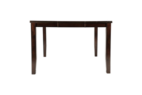 Mantello Dark-Brown Solid Wood Faux Leather Upholstered Seat Rectangular Dining Room Set - Ella Furniture