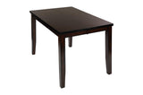 Mantello Dark-Brown Solid Wood Faux Leather Upholstered Seat Rectangular Dining Room Set - Ella Furniture