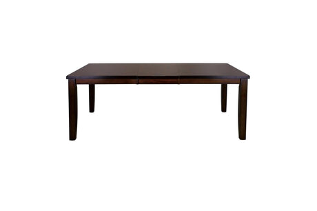 Mantello Dark-Brown Wood Faux Leather Upholstered Seat Rectangular Counter Height Dining Room Set - Ella Furniture