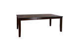 Mantello Dark-Brown Wood Faux Leather Upholstered Seat Rectangular Counter Height Dining Room Set - Ella Furniture