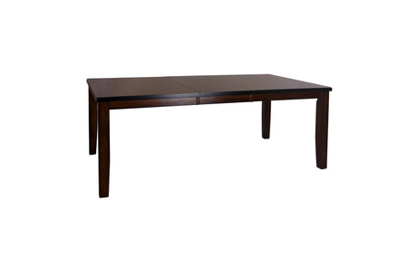 Mantello Dark-Brown Wood Faux Leather Upholstered Seat Rectangular Counter Height Dining Room Set - Ella Furniture