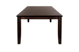 Mantello Dark-Brown Wood Faux Leather Upholstered Seat Rectangular Counter Height Dining Room Set - Ella Furniture
