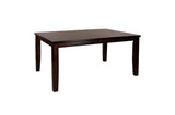 Mantello Dark-Brown Wood Faux Leather Upholstered Seat Rectangular Counter Height Dining Room Set - Ella Furniture