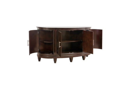 Oratorio Cherry White Solid Wood And Veneer Fabric Upholstery Seat Rectangular Dining Room Set - Ella Furniture
