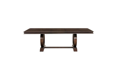 Oratorio Cherry White Solid Wood And Veneer Fabric Upholstery Seat Rectangular Dining Room Set - Ella Furniture
