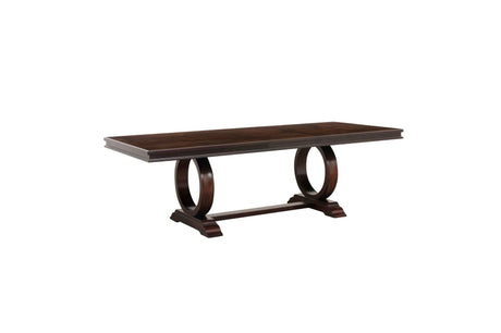 Oratorio Cherry White Solid Wood And Veneer Fabric Upholstery Seat Rectangular Dining Room Set - Ella Furniture