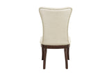 Oratorio Cherry White Solid Wood And Veneer Fabric Upholstery Seat Rectangular Dining Room Set - Ella Furniture
