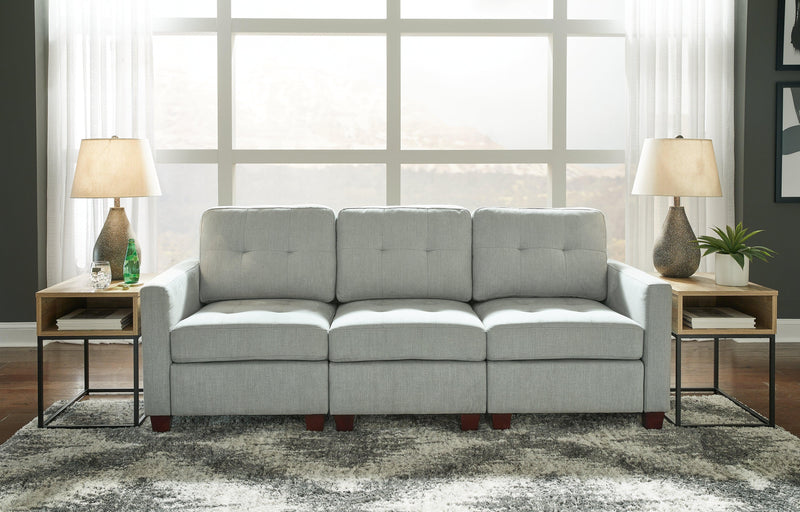 Edlie Pewter 3-Piece Sectional