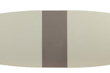 Glissand Gloss White And Gray-Taupe Contemporary Metal Wood Rectangular/Square Dining Room Set - Ella Furniture