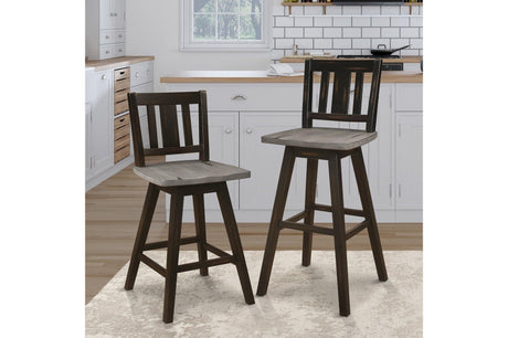 Amsonia Black Sand Through Rustic Solid Wood And Veneer Upholstered Rectangular Dining Room Set - Ella Furniture