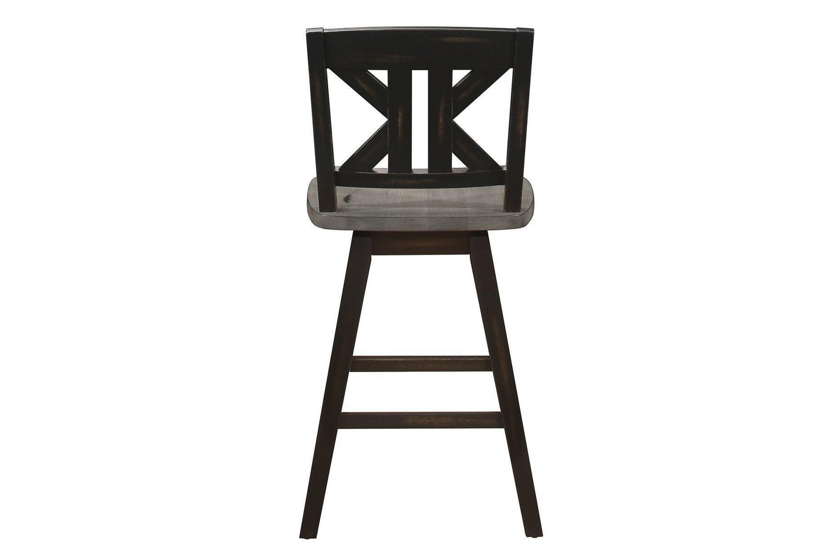 Amsonia Gray Swivel Chair Rustic Solid Wood And Veneer Rectangular Counter Height Dining Room Set - Ella Furniture