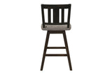 Amsonia Black Sand Through Rustic Solid Wood And Veneer Upholstered Rectangular Dining Room Set - Ella Furniture