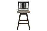 Amsonia Black Sand Through Rustic Solid Wood And Veneer Upholstered Rectangular Dining Room Set - Ella Furniture