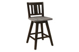 Amsonia Black Sand Through Rustic Solid Wood And Veneer Upholstered Rectangular Dining Room Set - Ella Furniture