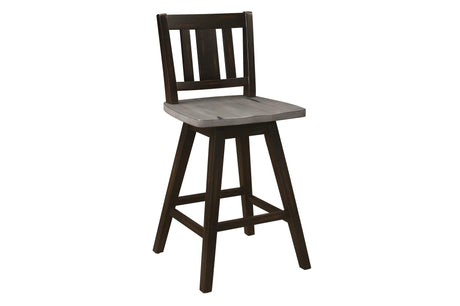 Amsonia Black Sand Through Rustic Solid Wood And Veneer Upholstered Rectangular Dining Room Set - Ella Furniture