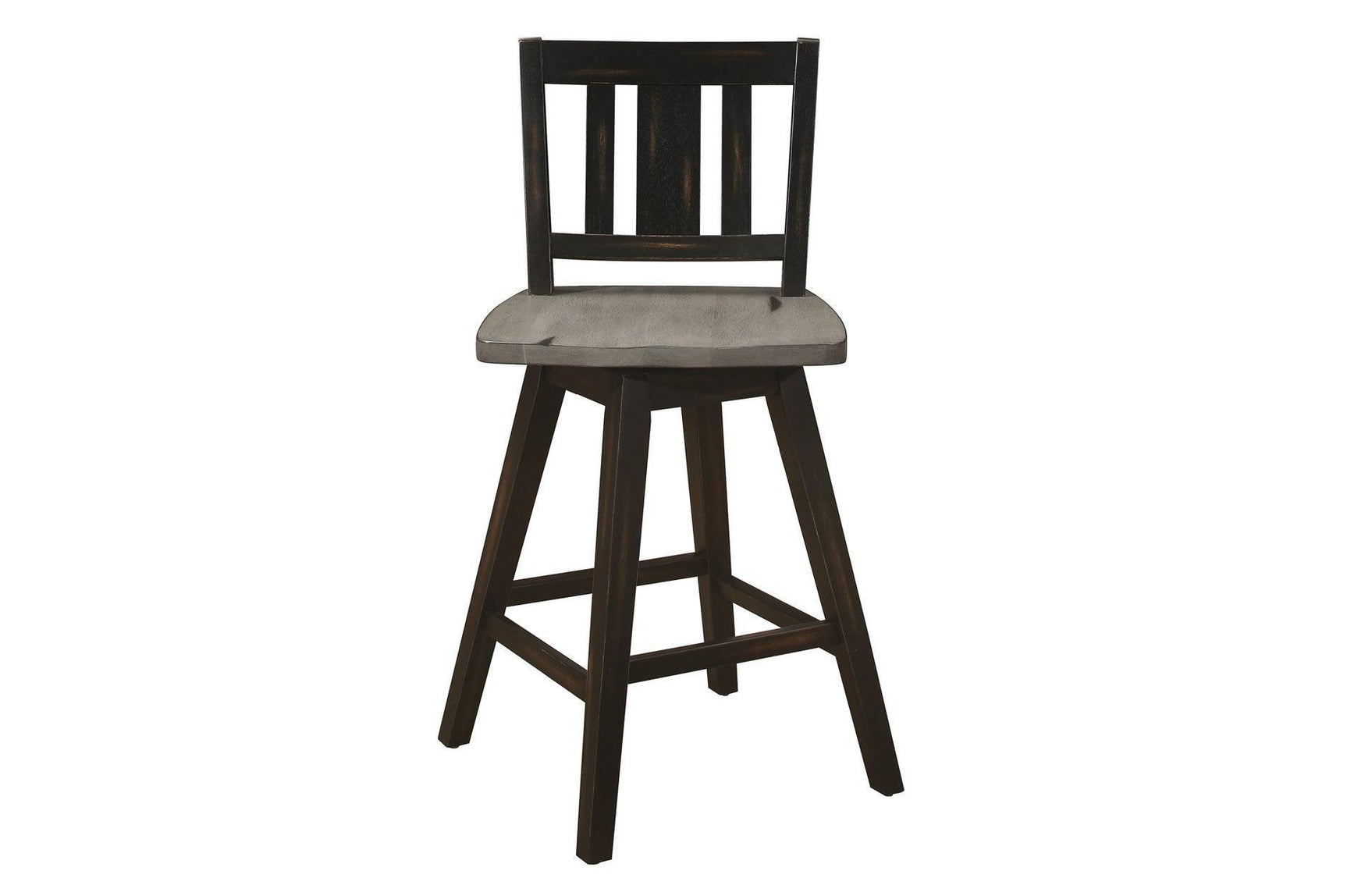 Amsonia Black Sand Through Rustic Solid Wood And Veneer Upholstered Rectangular Dining Room Set - Ella Furniture