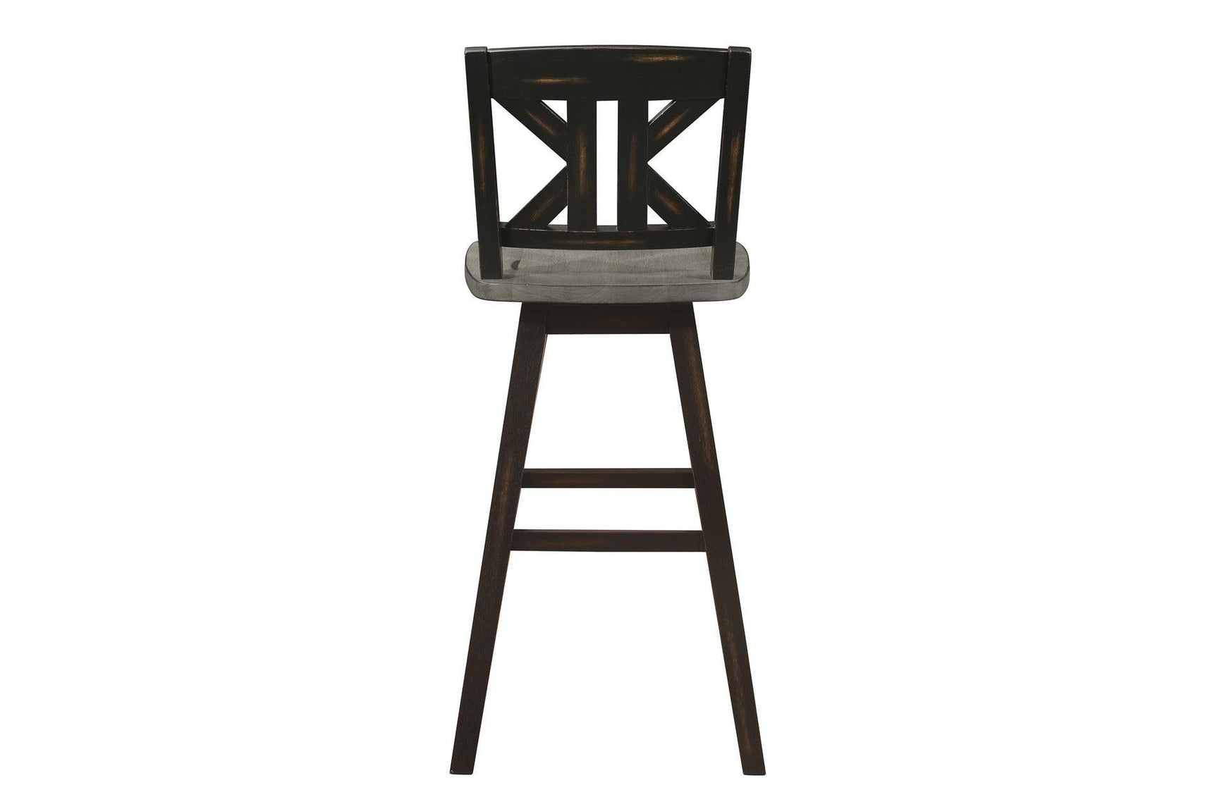 Amsonia Gray Swivel Chair Rustic Solid Wood And Veneer Rectangular Counter Height Dining Room Set - Ella Furniture