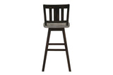 Amsonia Black Sand Through Rustic Solid Wood And Veneer Upholstered Rectangular Dining Room Set - Ella Furniture