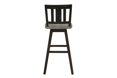 Amsonia Black Sand Through Rustic Solid Wood And Veneer Upholstered Rectangular Dining Room Set - Ella Furniture