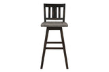 Amsonia Black Sand Through Rustic Solid Wood And Veneer Upholstered Rectangular Dining Room Set - Ella Furniture