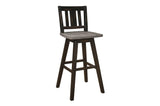 Amsonia Black Sand Through Rustic Solid Wood And Veneer Upholstered Rectangular Dining Room Set - Ella Furniture