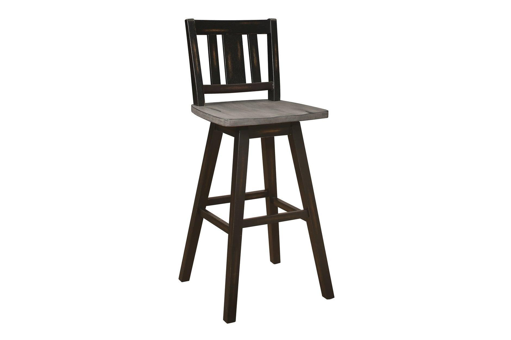 Amsonia Black Sand Through Rustic Solid Wood And Veneer Upholstered Rectangular Dining Room Set - Ella Furniture