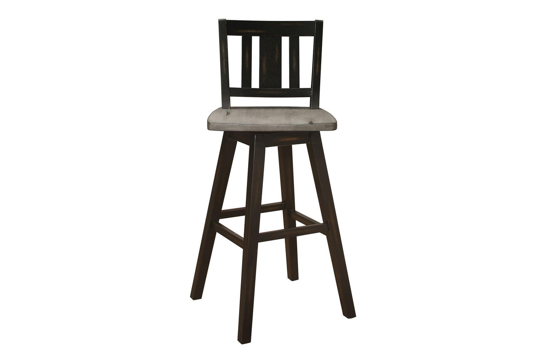 Amsonia Black Sand Through Rustic Solid Wood And Veneer Upholstered Rectangular Dining Room Set - Ella Furniture