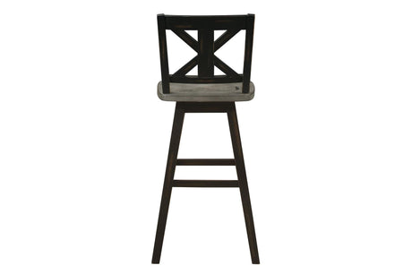 Amsonia Gray Modern Subtle Rustic Solid Rubberwood Rectangular Counter Height Dining Room Set - Ella Furniture