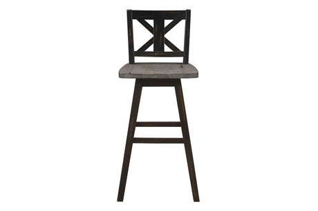 Amsonia Gray Modern Subtle Rustic Solid Rubberwood Rectangular Counter Height Dining Room Set - Ella Furniture