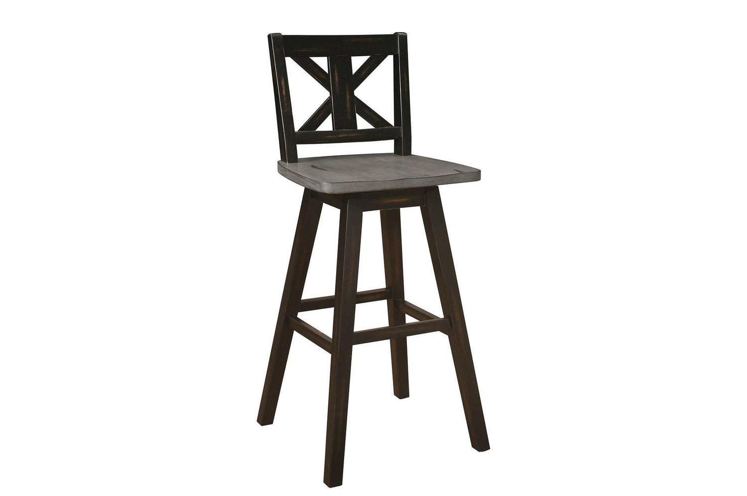 Amsonia Gray Modern Subtle Rustic Solid Rubberwood Rectangular Counter Height Dining Room Set - Ella Furniture