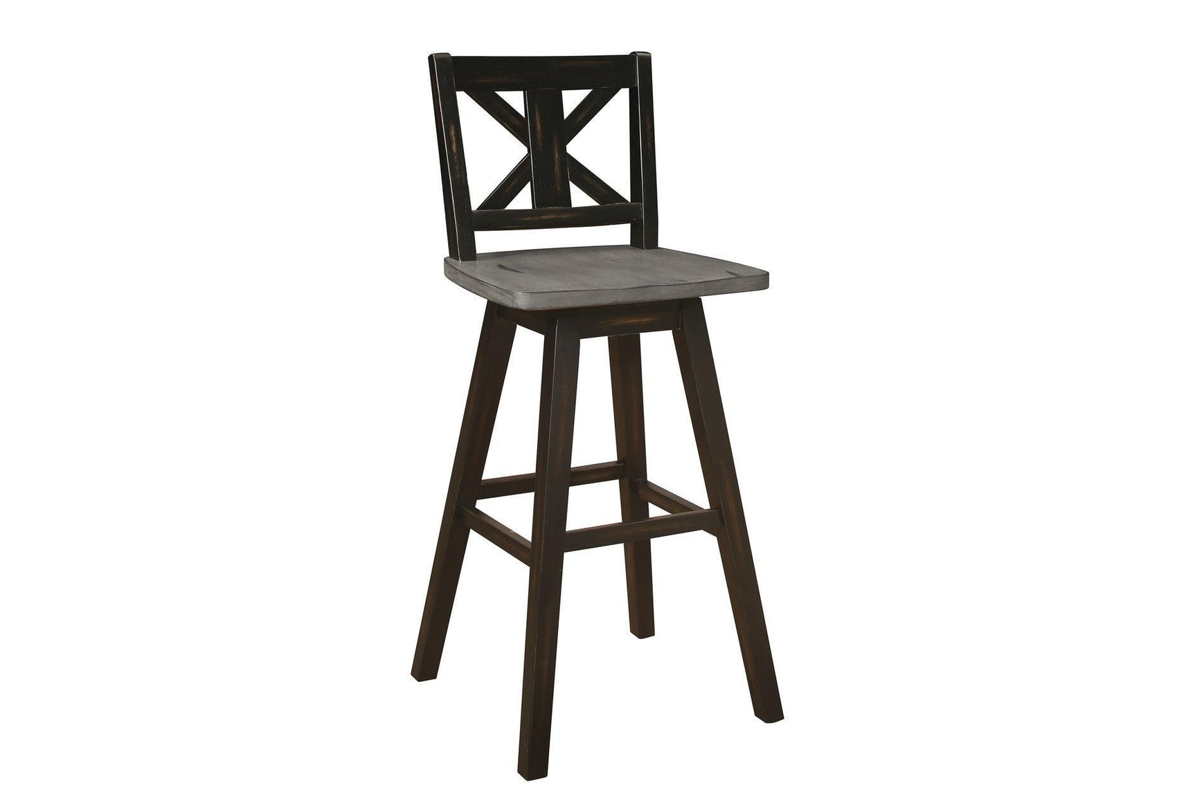 Amsonia Gray Modern Subtle Rustic Solid Rubberwood Rectangular Counter Height Dining Room Set - Ella Furniture