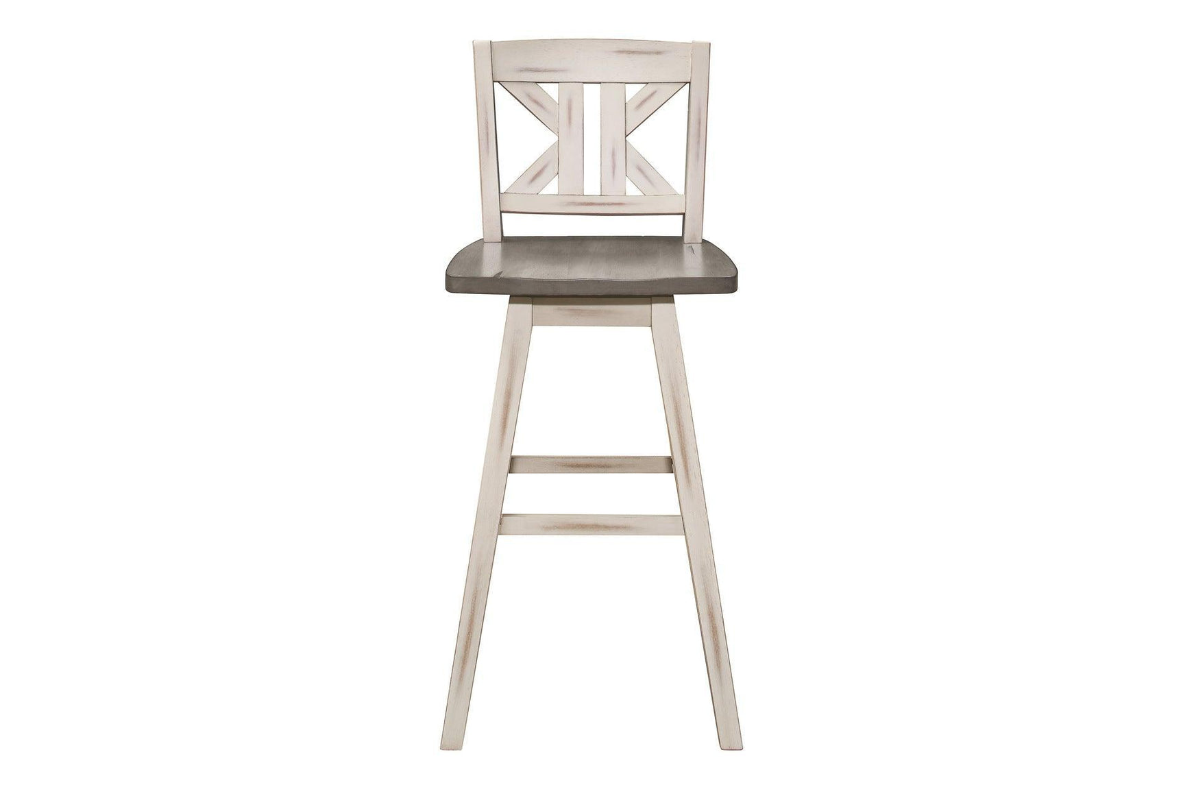 Amsonia White Sand Through Rustic Solid Wood, Veneer Rectangular Counter Height Dining Room Set - Ella Furniture