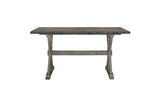 Amsonia Gray Modern Subtle Rustic Solid Rubberwood Rectangular Counter Height Dining Room Set - Ella Furniture