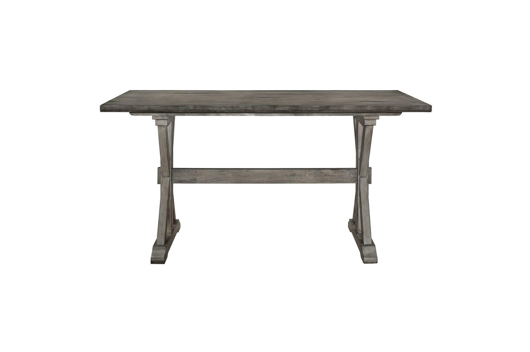 Amsonia White Sand Through Rustic Solid Wood And Veneer Rectangular Counter Height Dining Room Set - Ella Furniture